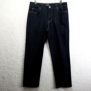 Bandolino Womens Straight‎ Cropped Jeans 12 Dark Wash Stretch Sams Mandie